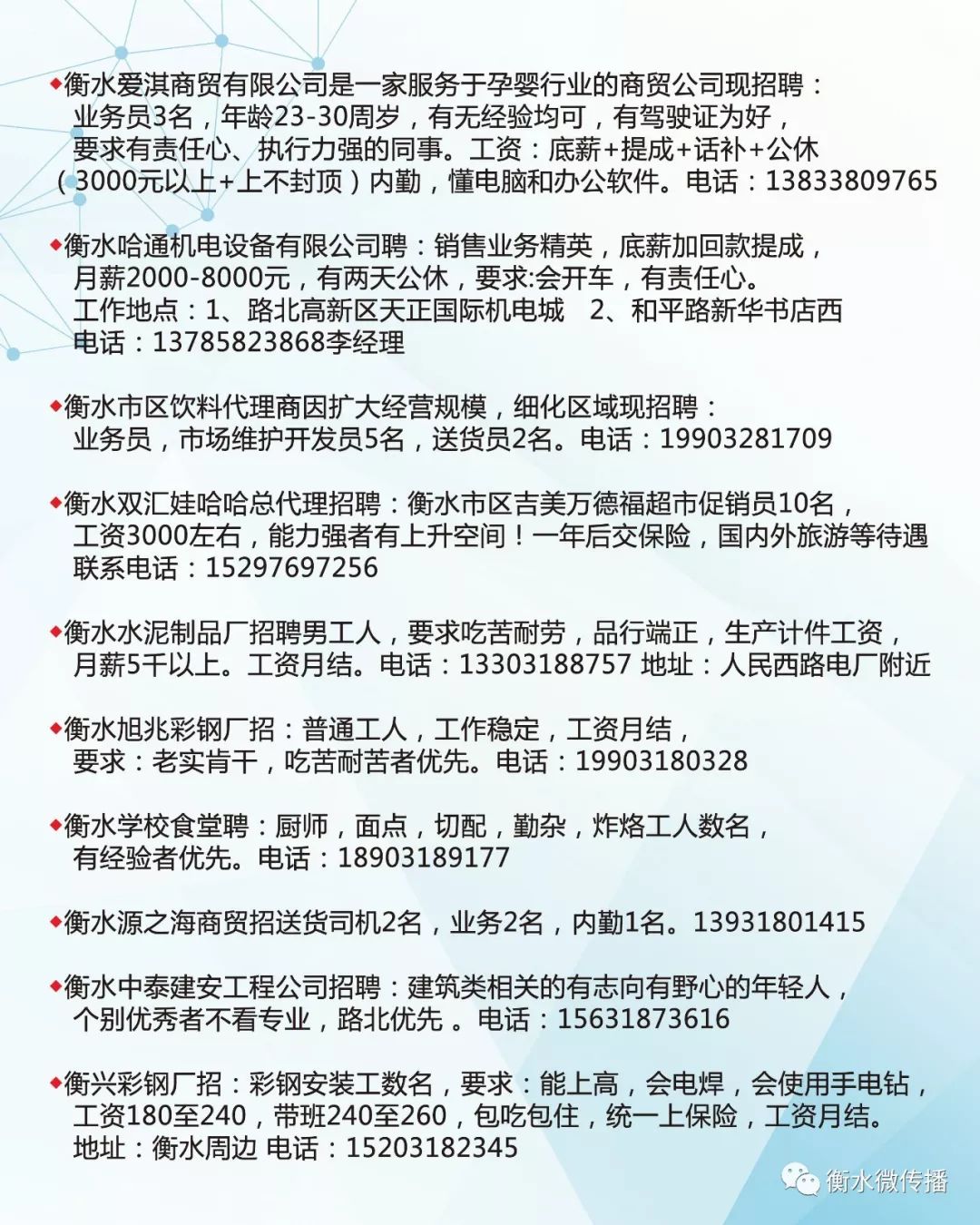 北票市最新招聘信息发布